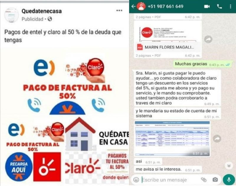 Estafan en redes sociales con el pago de recibos de Claro