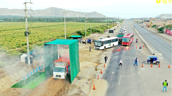Desinfectarán las vías de acceso a la ciudad de Trujillo
