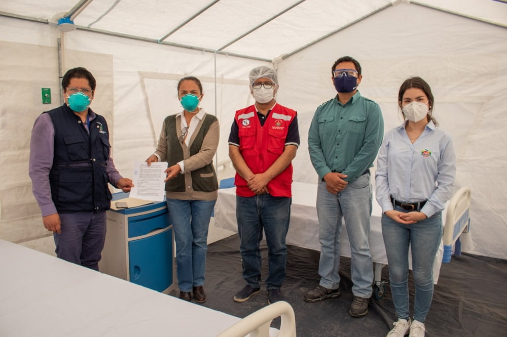 APTCH entrega 36 balones de oxígeno y camas a centro de salud de Chao