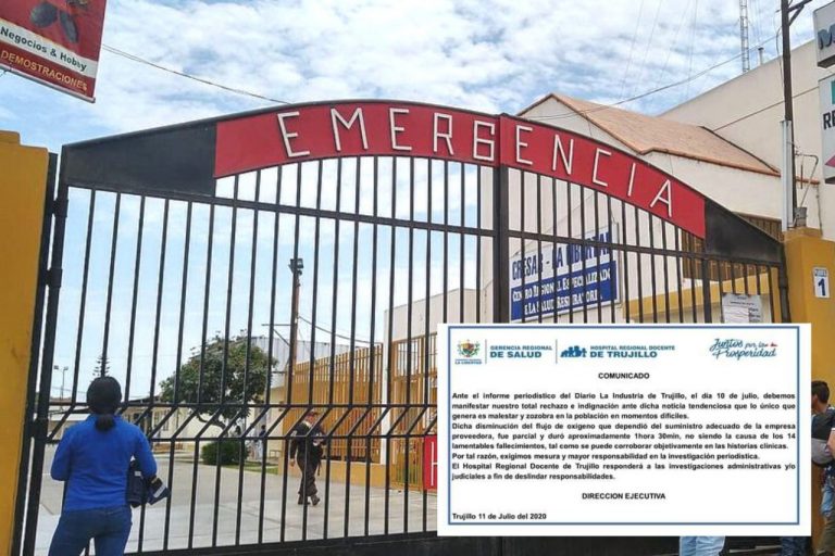 Hospital Regional: “La disminución parcial de oxígeno no provocó las 14 muertes”