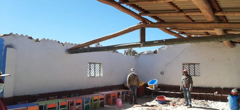 Julcán: Jardín de niños queda en ruinas por fuertes vientos