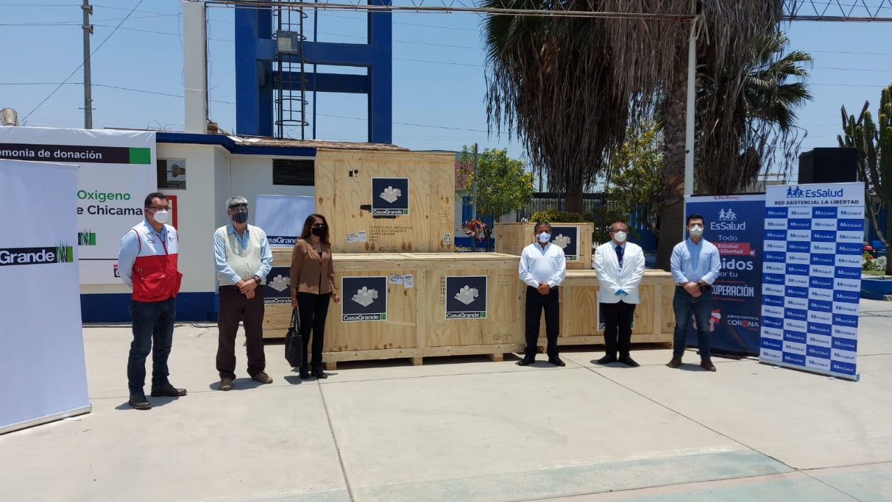 Chocope recibió planta de oxígeno para pacientes COVID-19