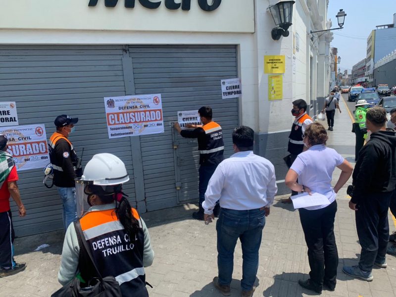 Clausuran por 30 días supermercado del jirón Pizarro