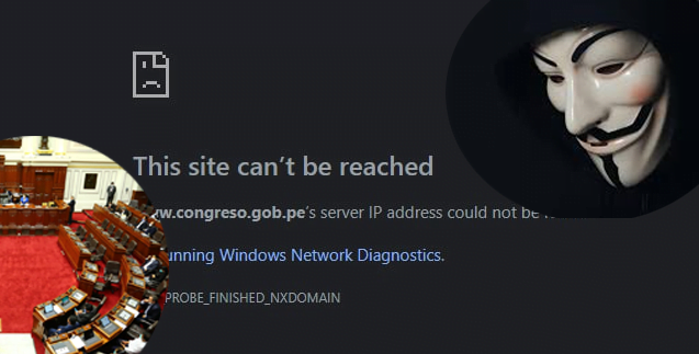 Anonymous hackea portales web del Estado: "Merino, renuncia"