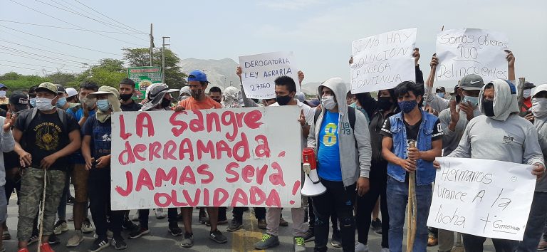 Sin solución: continúan los bloqueos en la carretera en Virú y en otras partes del país
