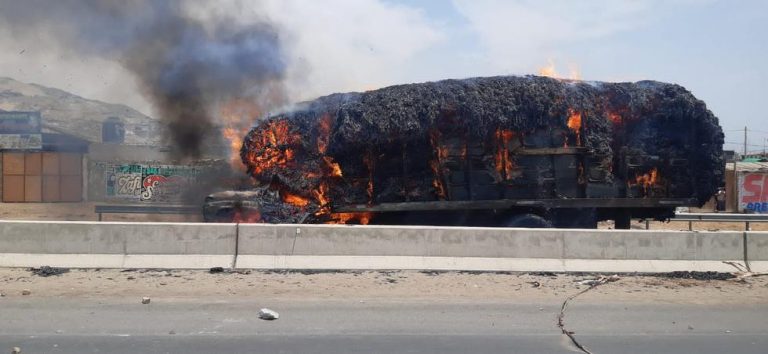 Protestas: dueño de camión siniestrado pide ayuda