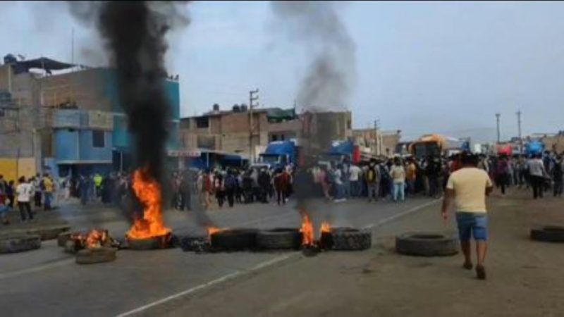 Chao: Bloquean  nuevamente Panamericana Norte por muerte de agricultor