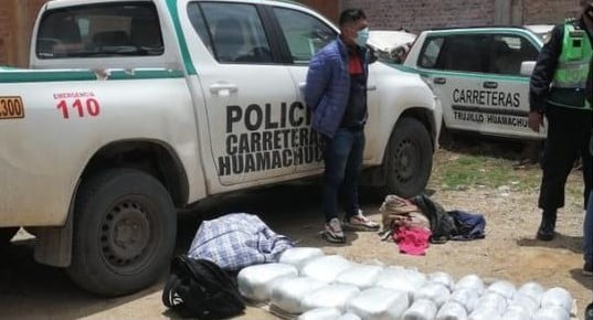 Huamachuco: detienen a hombre que transportaba 40 kilos de marihuana