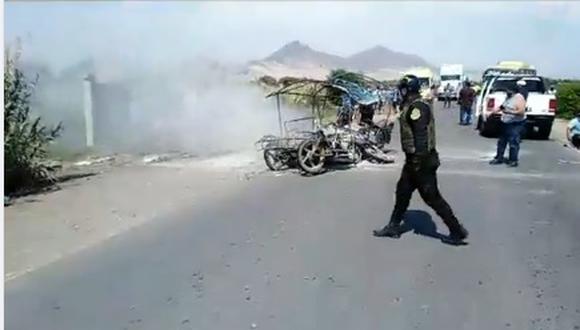 La Libertad: dos personas resultan heridas tras la explosión del  tanque de gasolina de mototaxi