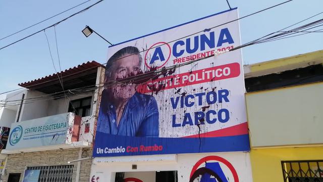 Trujillo: dañan paredes y carteles del local de Alianza para el Progreso