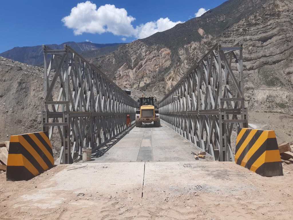 La Libertad: Huancaspata se conecta con Áncash por instalación de puente bailey