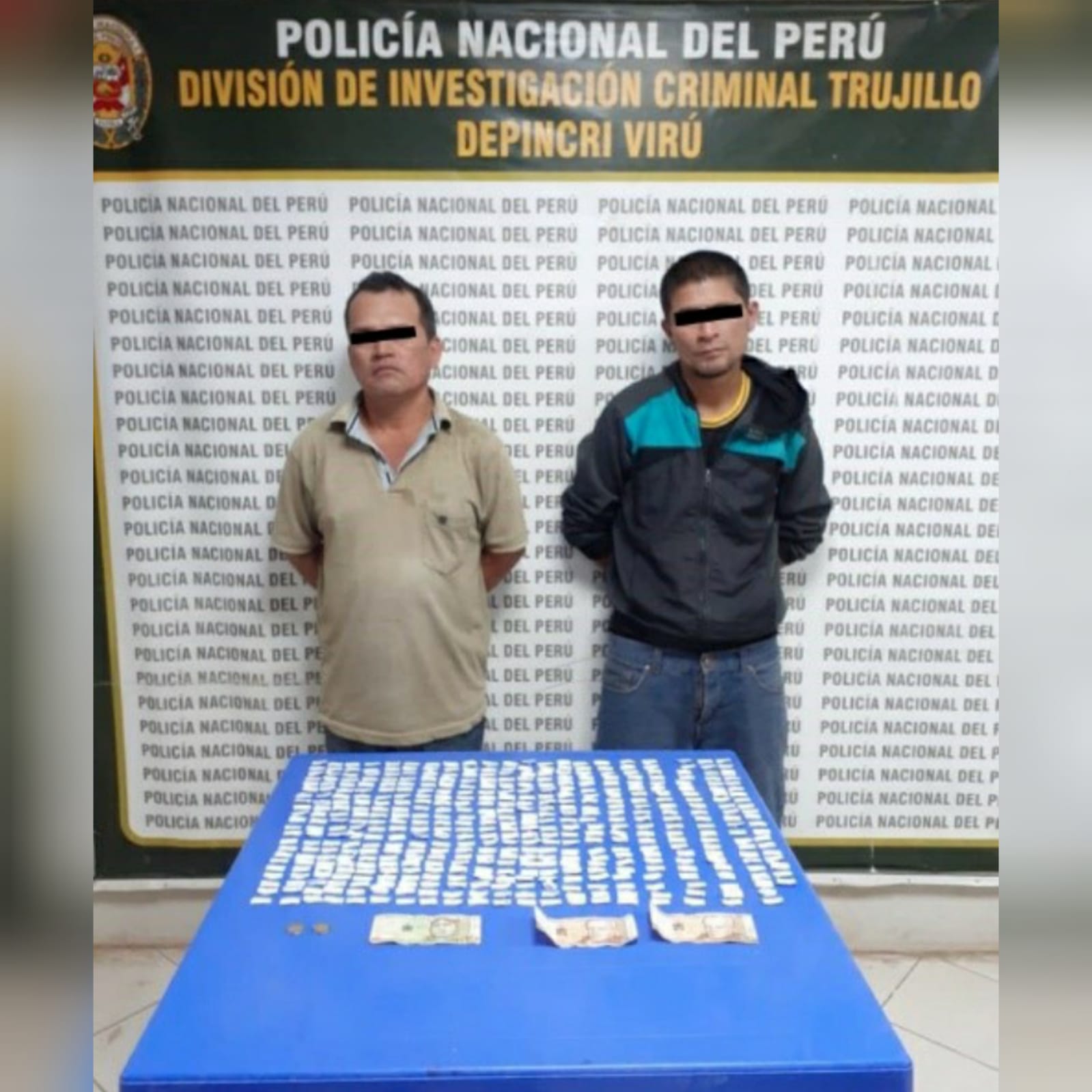 Virú: caen dos con 482 "Ketes" de pasta básica de cocaína