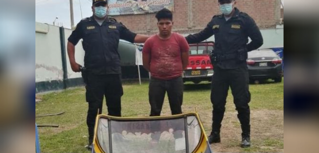 Chao: capturan a sujeto cuando desmantelaba mototaxi