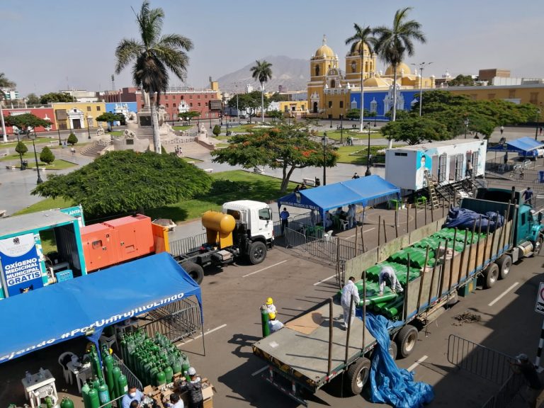 Trujillo: arriban 200 balones a la planta de oxígeno medicinal