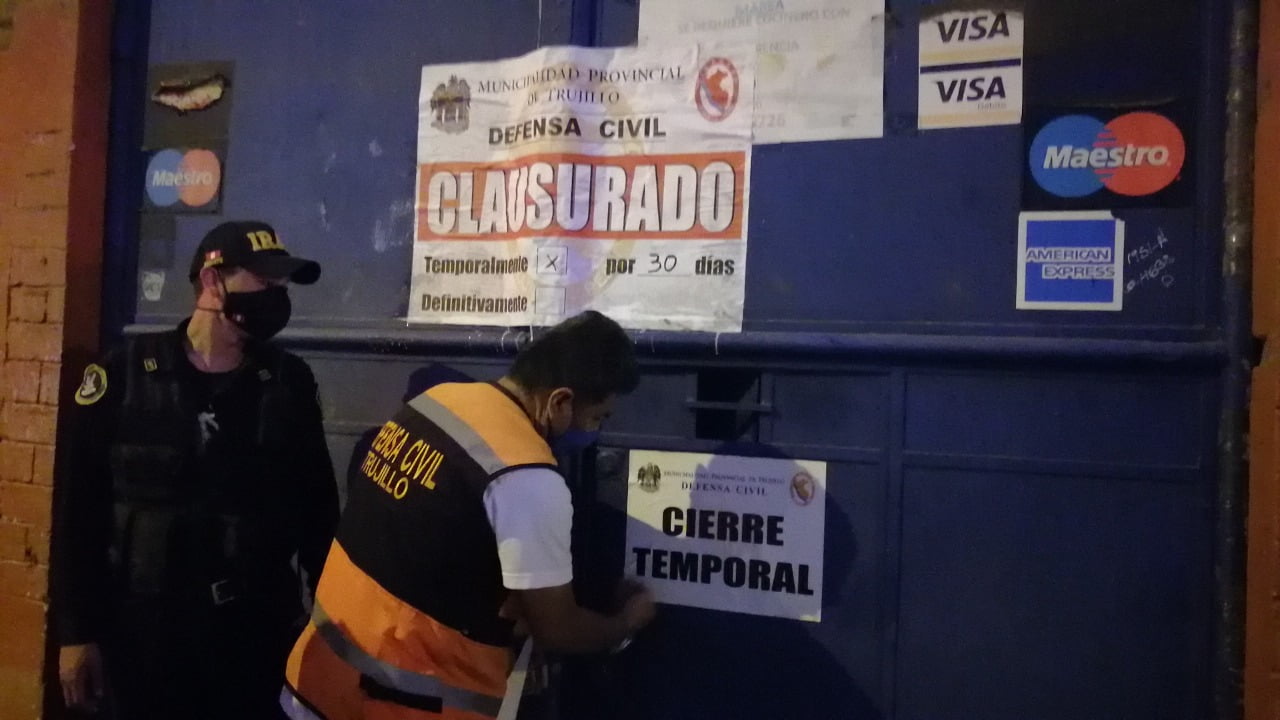 Trujillo: municipalidad interviene bar que ofrecía bebidas alcohólicas a menores de edad