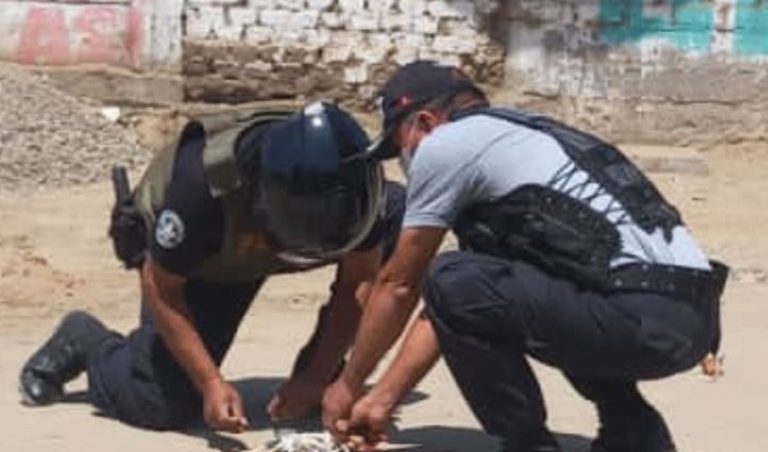 Extorsionadores abandonan dinamita en centro poblado de Alto Trujillo