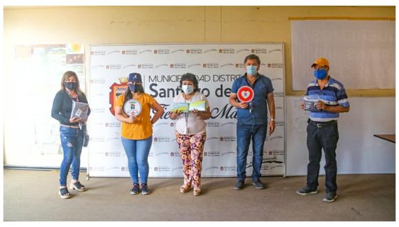 Santiago de Cao:  donan implementos de seguridad sanitaria a juntas vecinales