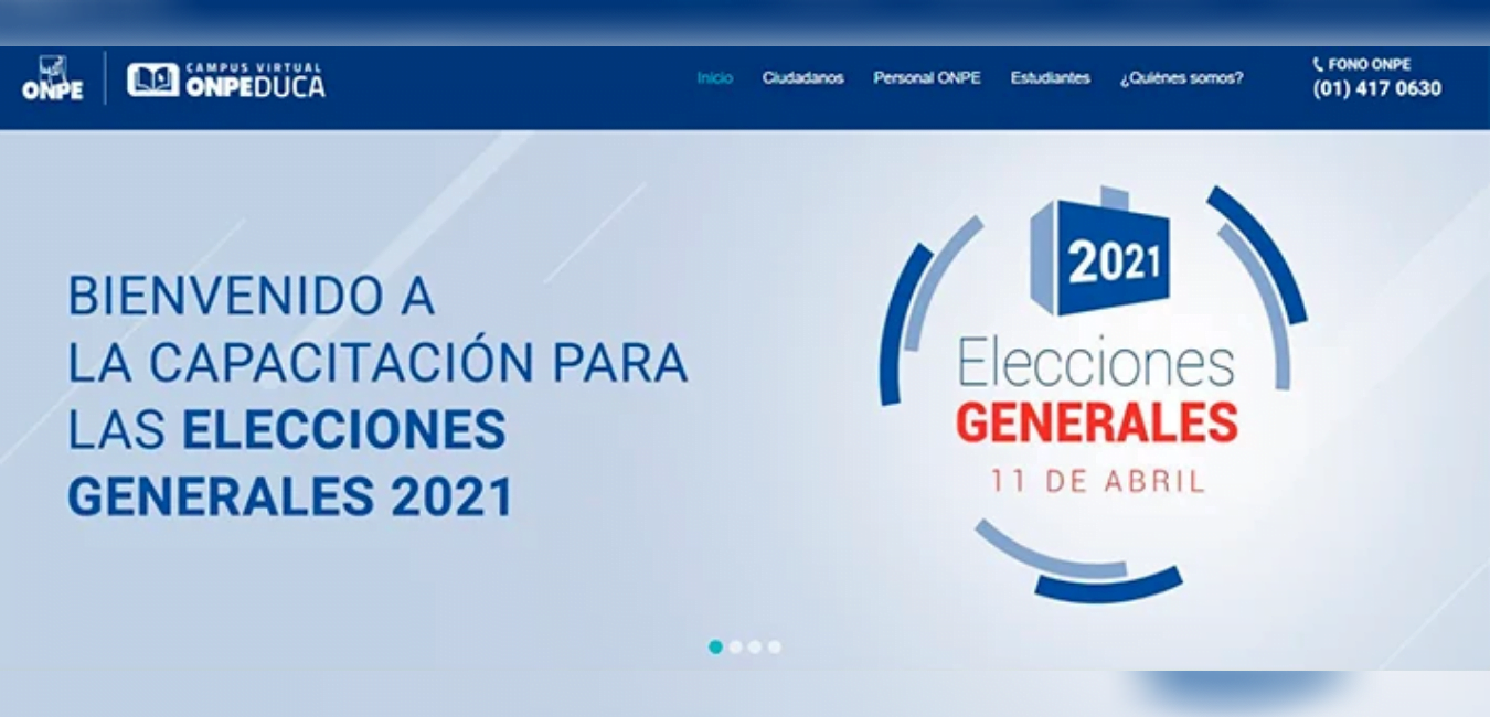 ONPE habilita cursos virtuales para electores, miembros de mesa y personeros