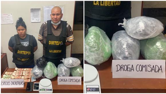 Trujillo: pareja es detenida por la PNP con 5 kilos de marihuana