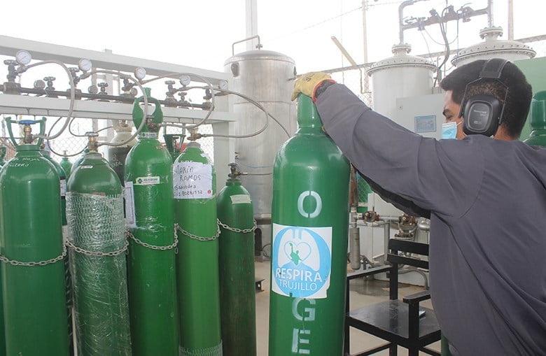 Ascope y Chepen reciben oxígeno de planta Respira Trujillo