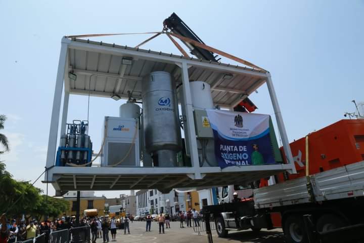 Segunda Planta de Oxígeno llega a la Plaza Mayor