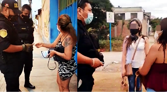 Trujillo: intervienen a 8 meretrices que ofrecían servicios en vía pública