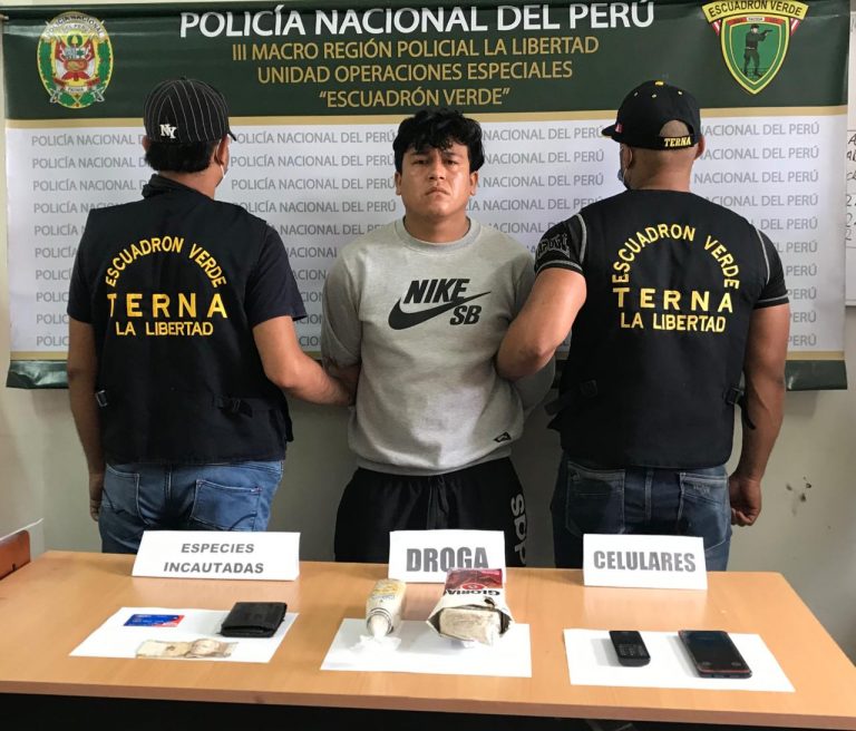 Trujillo: Capturan a sujeto por posesión ilícita de droga