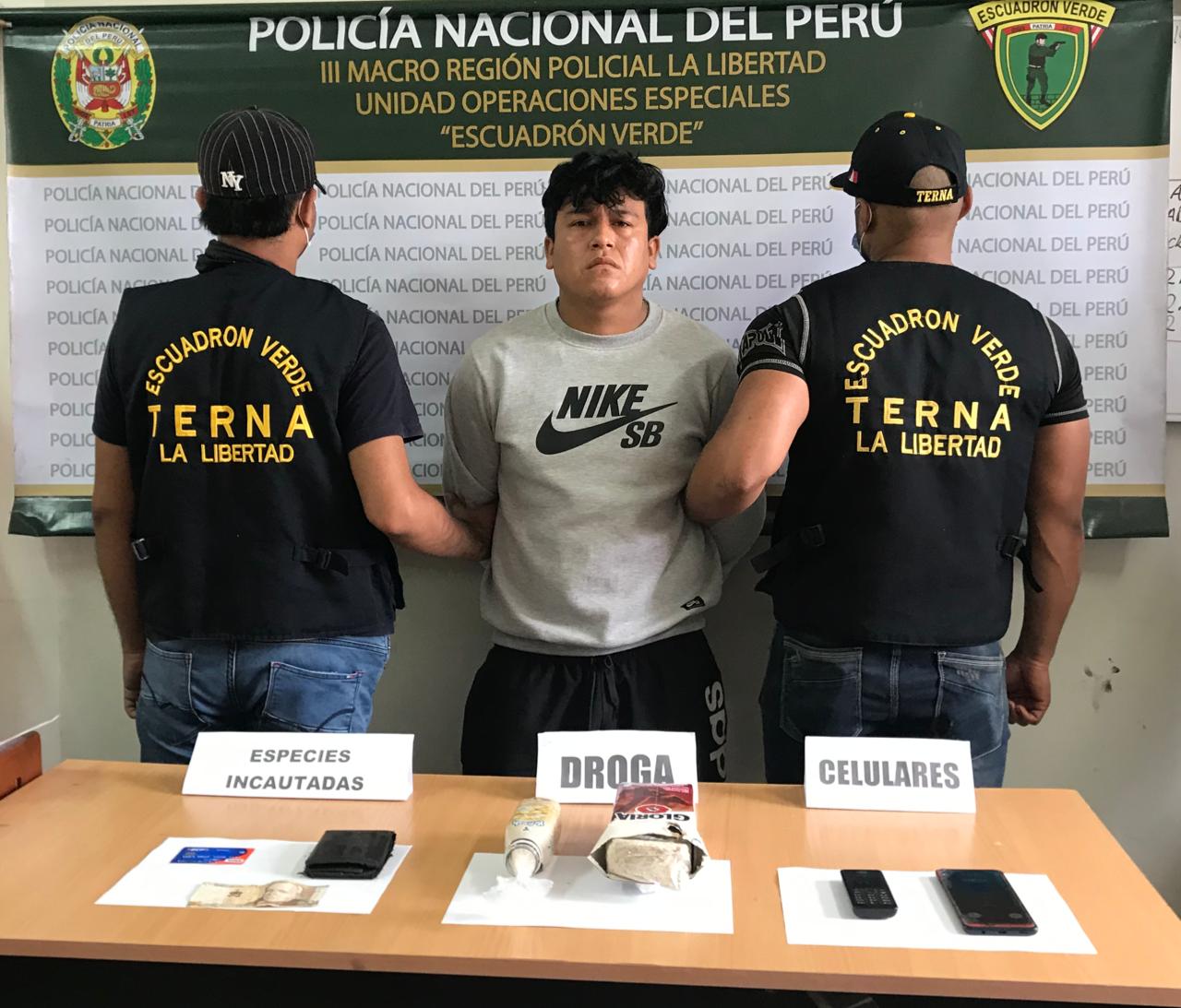 Trujillo: Capturan a sujeto por posesión ilícita de droga