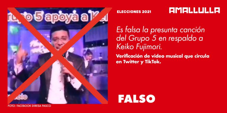 Es falsa la presunta canción del Grupo 5 en respaldo a Keiko Fujimori
