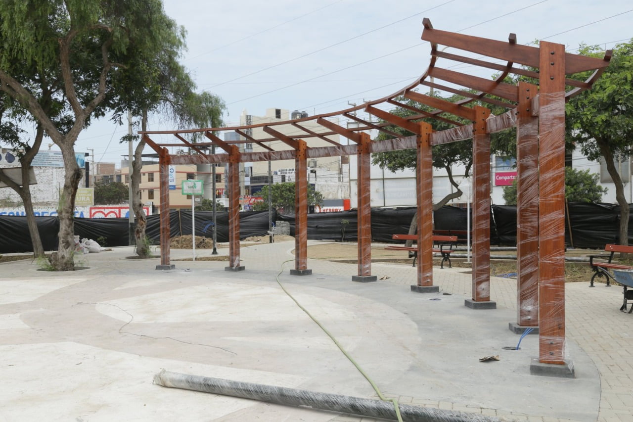 Parque emblemático de Covicorti tiene un avance del 90 %