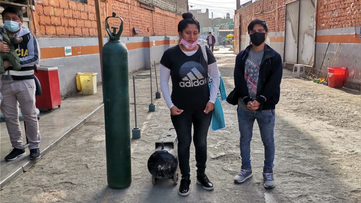 Trujillo: detienen a pareja que transportaba droga escondida en balones de oxígeno