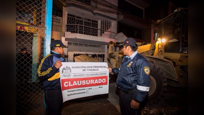 Trujillo: clausuran locales por incumplir normas de bioseguridad en toque de queda