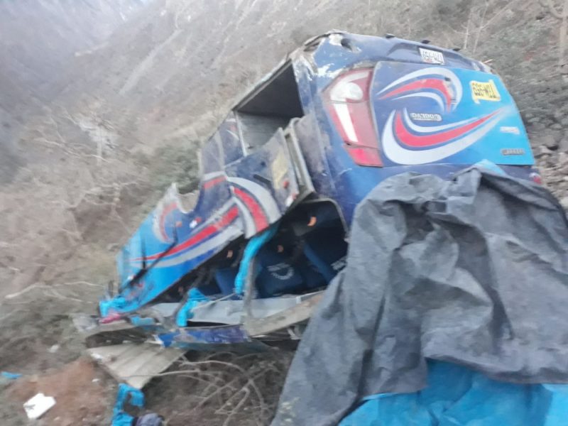 Suspenderán funciones de empresa de transporte por accidente en la provincia de Pataz