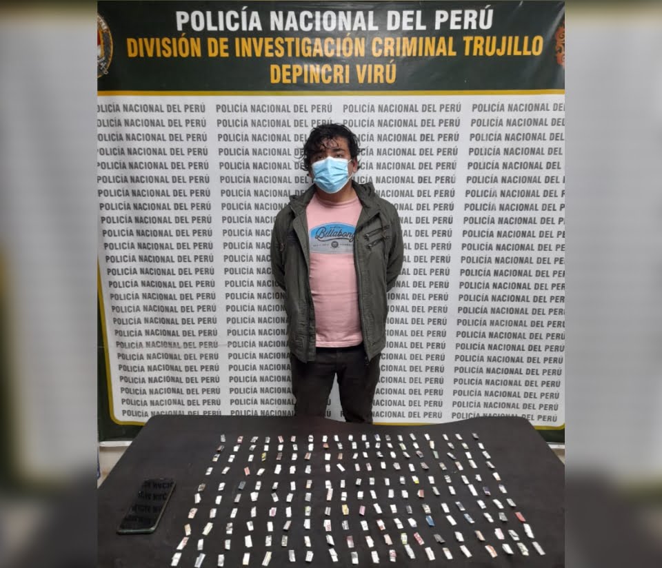 La Libertad: cae sujeto con 190 ketes de PBC