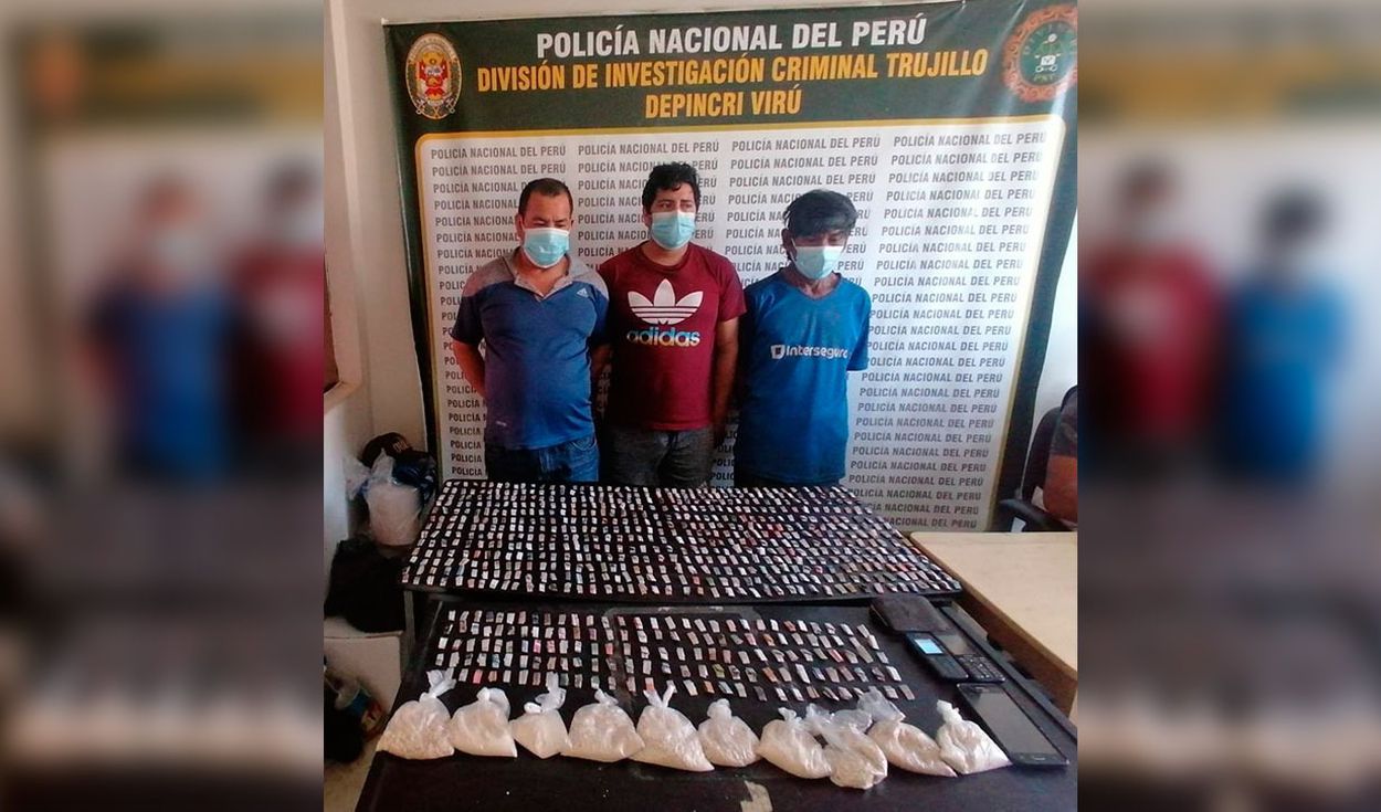 La Libertad: intervienen a tres sujetos con 600 gramos y 735 ketes de cocaína