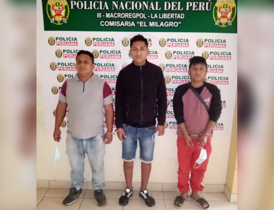 Trujillo: intervienen a tres sujetos acusados de robar celular