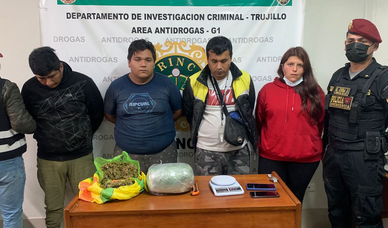 Trujillo: presuntos vendedores de droga son capturados por la policía