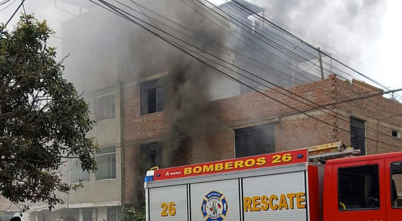Trujillo: incendio en Covicorte perjudica a tres familias