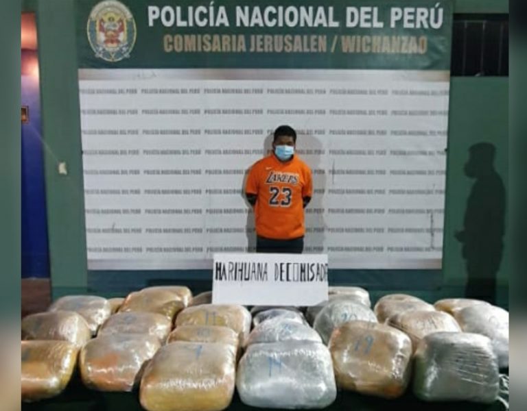 Trujillo: intervienen a sujeto con más de 55 kilos de Marihuana