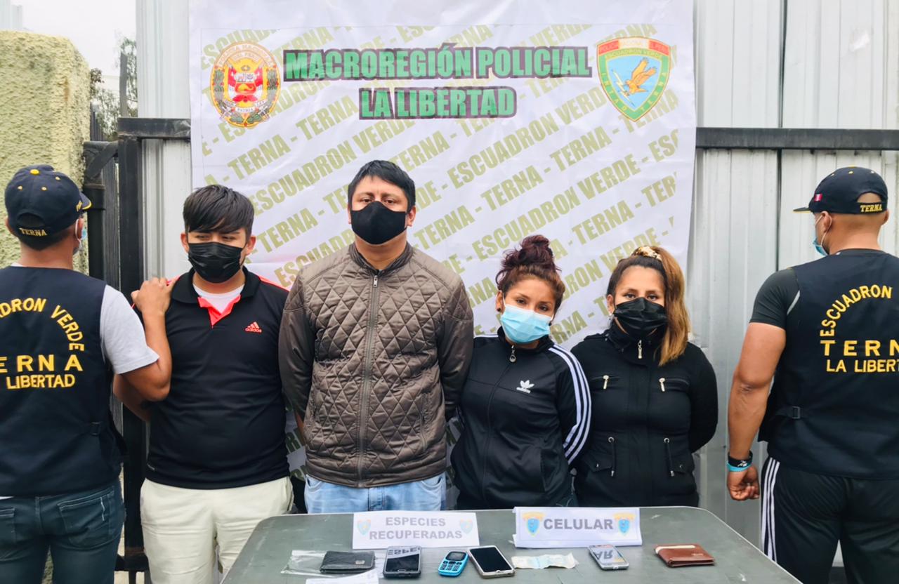 Trujillo: policía interviene a supuestos integrantes de la banda delincuencial “Los Rápidos del Mayorista”