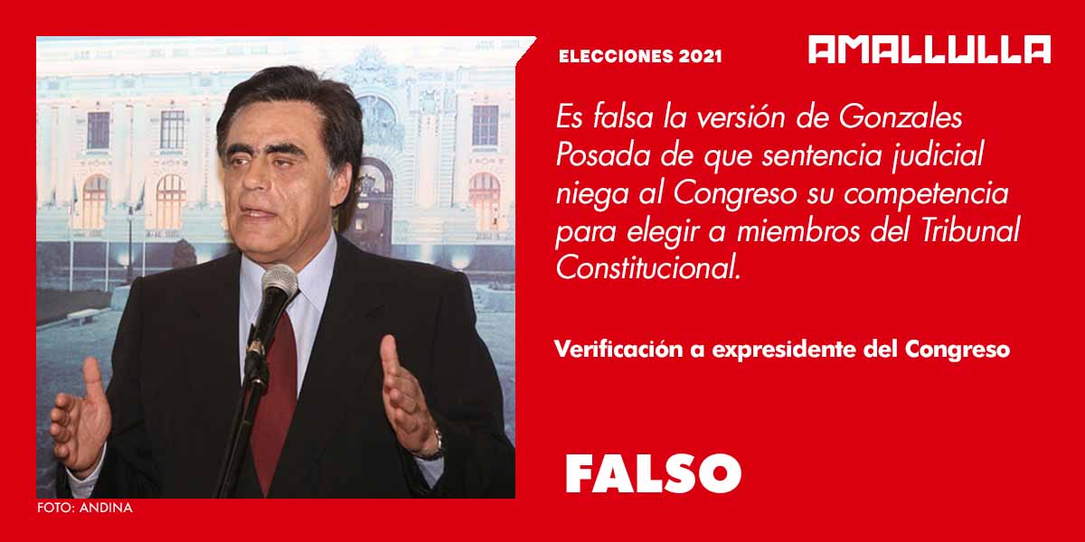 Luis Gonzales Posada, expresidente del Congreso