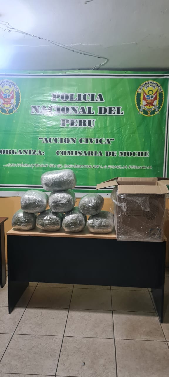 Moche: incautan 4 paquetes de Cannabis en la zona Las Delicias