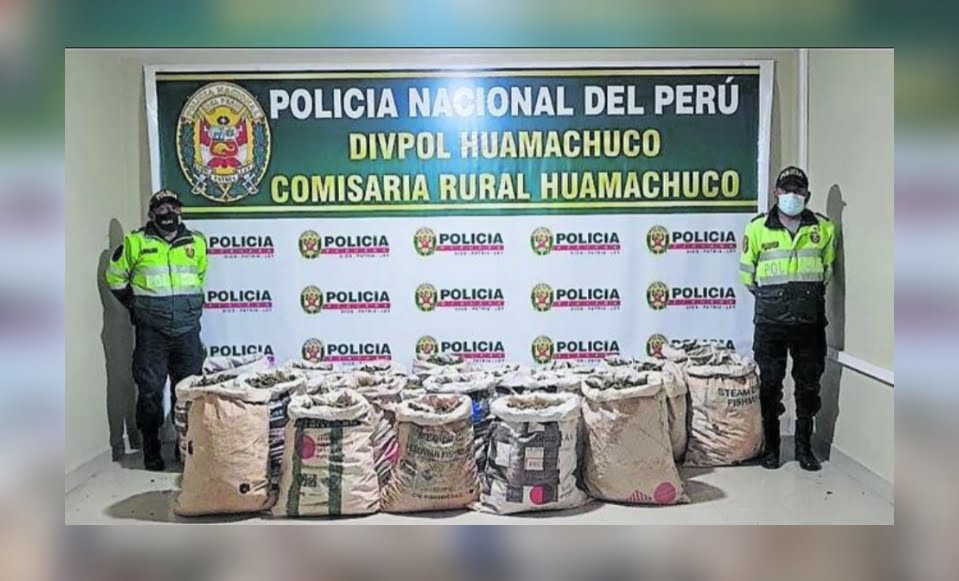 La Libertad: decomisan 26 sacos con 180 kilos de marihuana