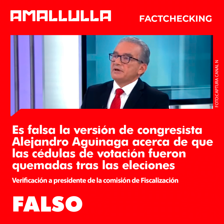 Virgilio Acuña, excongresista de la República  “Cuando se termina el conteo de los votos, esos votos son incinerados”