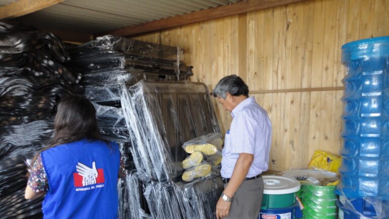 Defensoría del Pueblo: Deben mejorarse condiciones de los almacenes de ayuda humanitaria en La Libertad