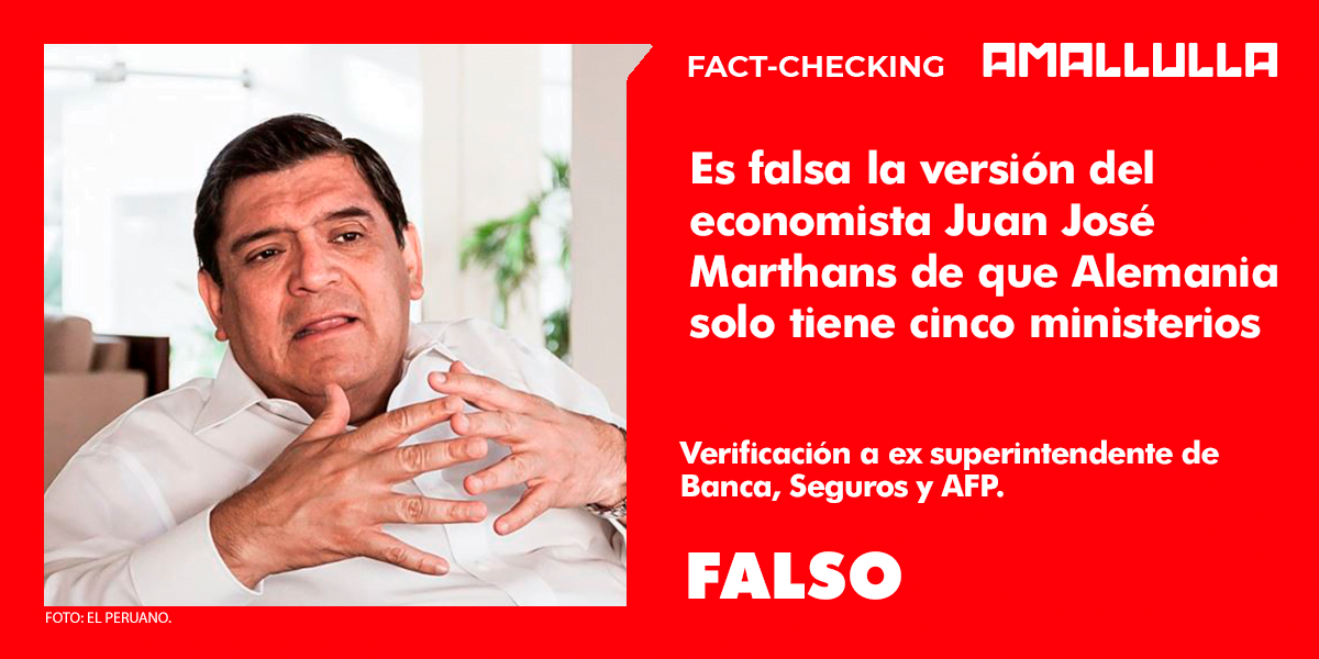 Es falsa la versión del economista Juan José Marthans de que Alemania solo tiene cinco ministerios