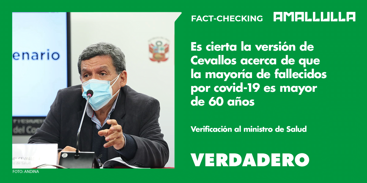 Es cierta la versión de Cevallos acerca de que la mayoría de fallecidos por covid-19 es mayor de 60 años
