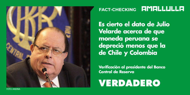 Es cierto el dato de Julio Velarde acerca de que moneda peruana se depreció menos que la de Chile y Colombia