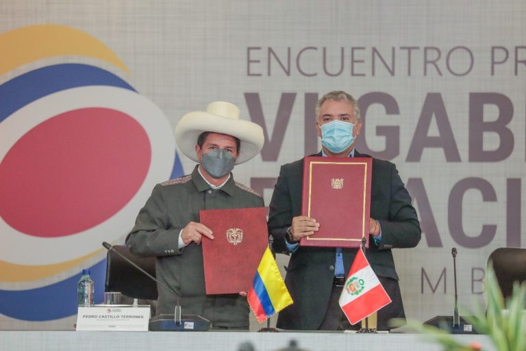 Perú y Colombia suscriben Declaración Presidencial tras desarrollo de gabinete binacional