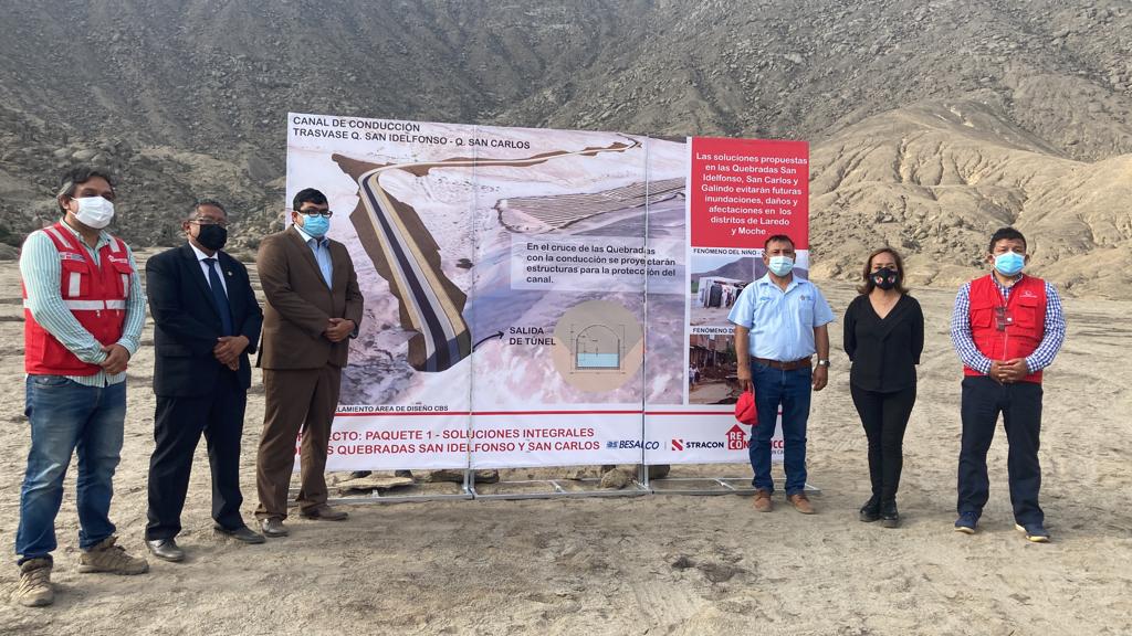 ARCC ejecuta construcción de diques de contención y obras de encauzamiento hacia el río Moche